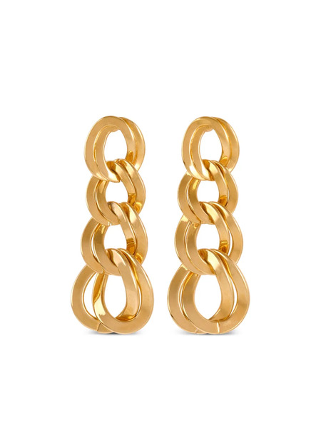  Monet Pre-owned 1980s Chain-link Drop Earrings - Gold 