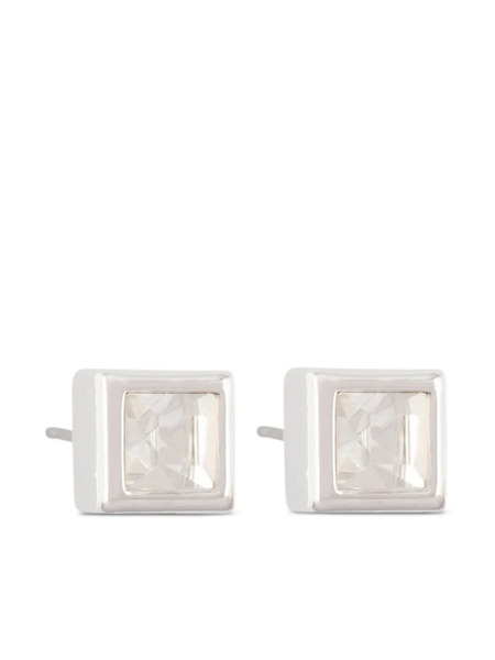  Monet Pre-owned 1980s Crystal-embellished Stud Earrings - Silver 