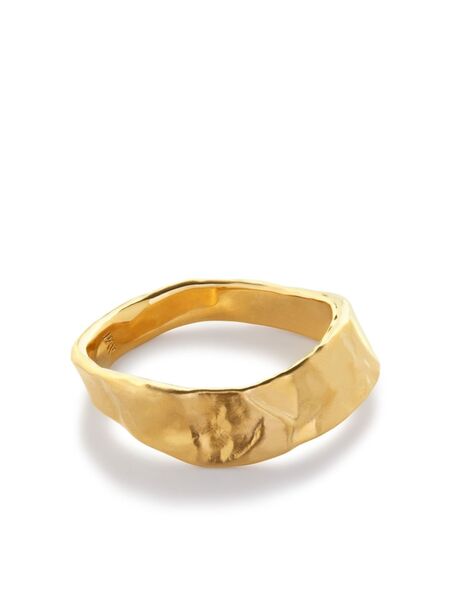  Monica Vinader Capri Stacking Hammered Ring - Gold 