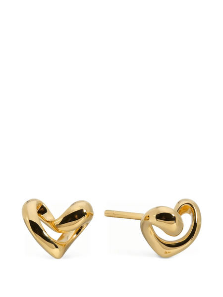  Monica Vinader Small Infinity Heart Stud Earrings - Gold 