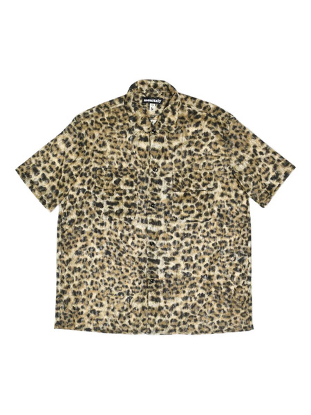  Monitaly Leopard Short-sleeve Shirt - Neutrals 