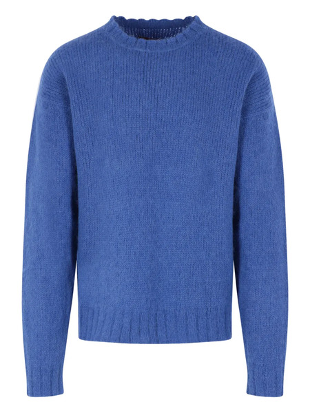  Monitaly Ribbed Crew-neck Sweater - Blue 