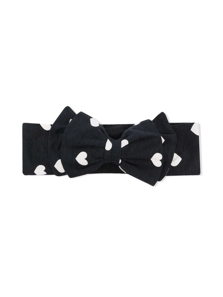  Monnalisa Bow-detail Heart-print Headband - Grey 