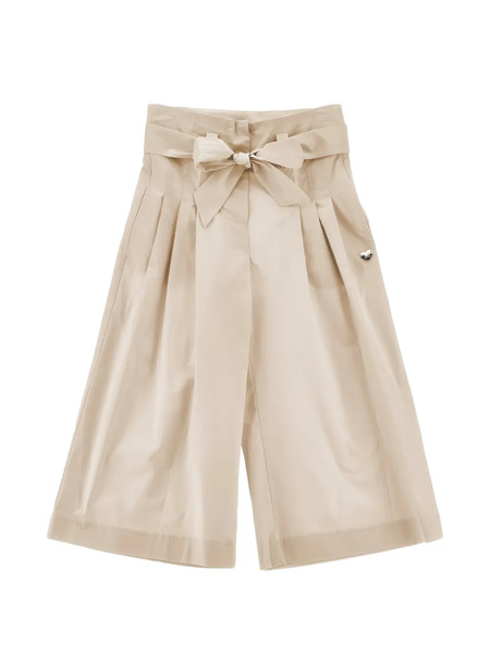  Monnalisa Bow Flared Trousers - Neutrals 
