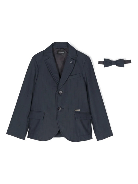  Monnalisa Bow-tie Pinstripe Blazer - Blue 