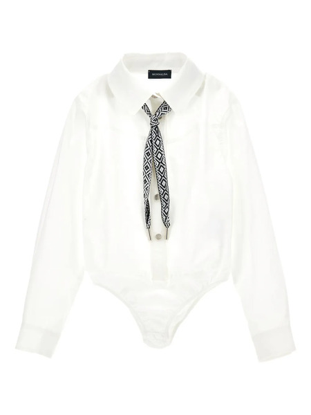  Monnalisa Button-up Bodysuit - White 