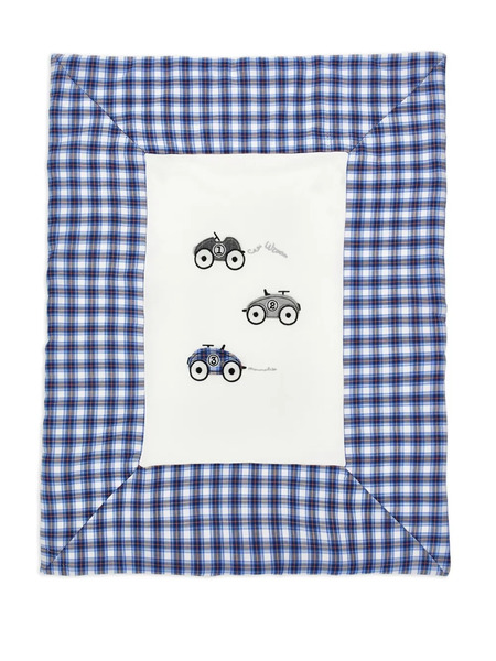  Monnalisa Checked Blanket - White 