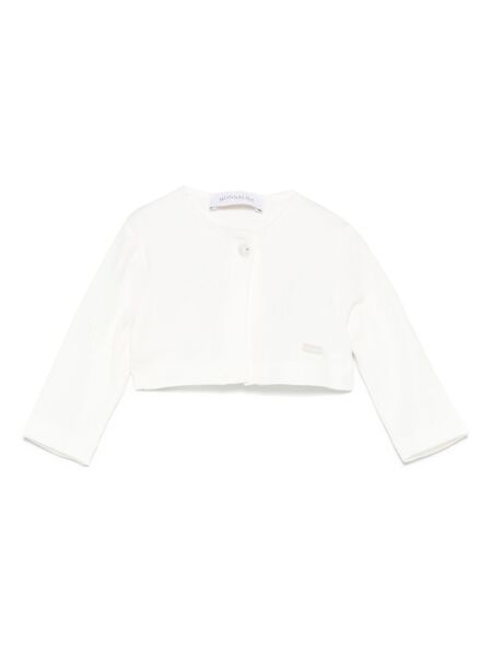  Monnalisa Cropped Cardigan - Neutrals 