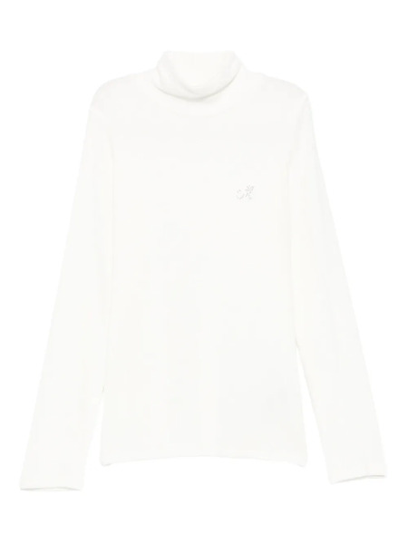  Monnalisa Embellished Turtleneck Sweatshirt - White 