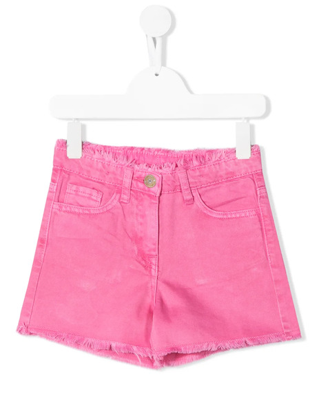  Monnalisa Frayed Edge Denim Shorts - Pink 