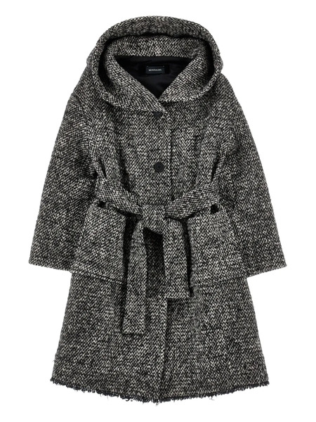  Monnalisa Hooded Coat - Black 
