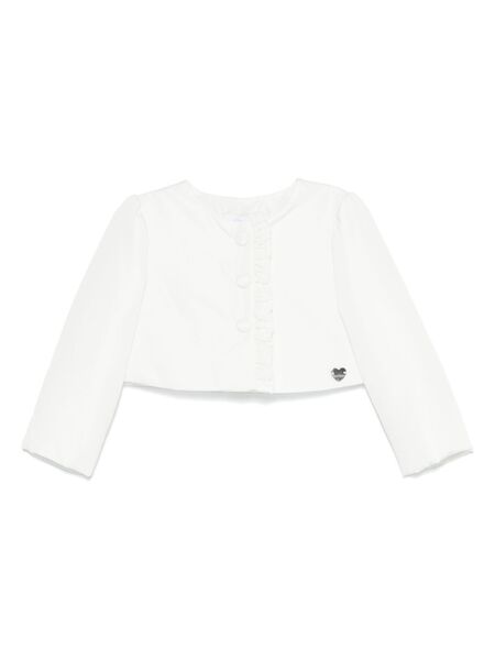  Monnalisa Logo-plaque Jacket - White 