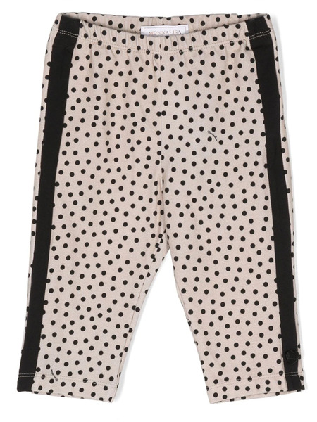  Monnalisa Polka-dot Stretch Legging - Neutrals 