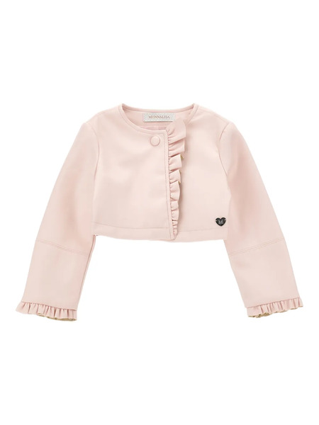  Monnalisa Ruffled Heart Jacket - Pink 