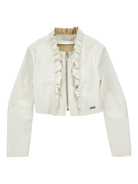  Monnalisa Ruffled Jacket - White 
