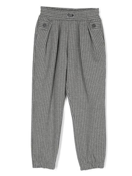  Monnalisa Striped Tailored-cut Trousers - Grey 