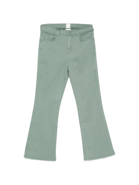 Monochrome Ronco Buttoned Cropped Jeans - Green 