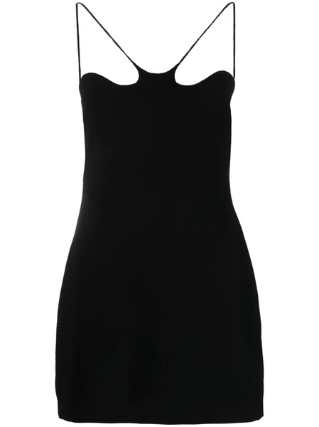  Mônot Curvy-neckline Minidress - Black 