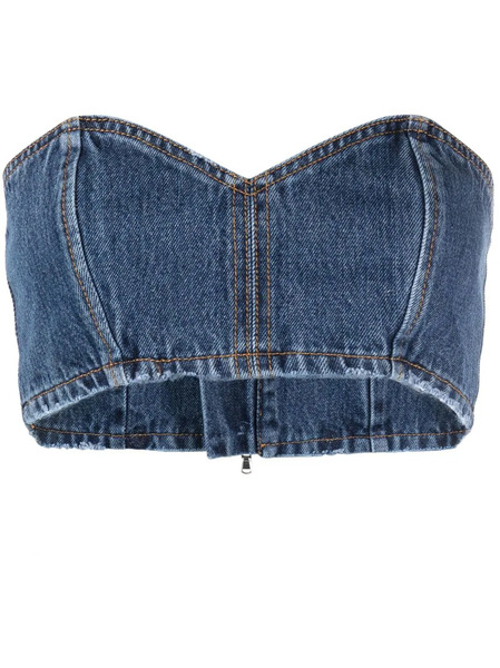  Mônot Denim Bandeau Top - Blue 