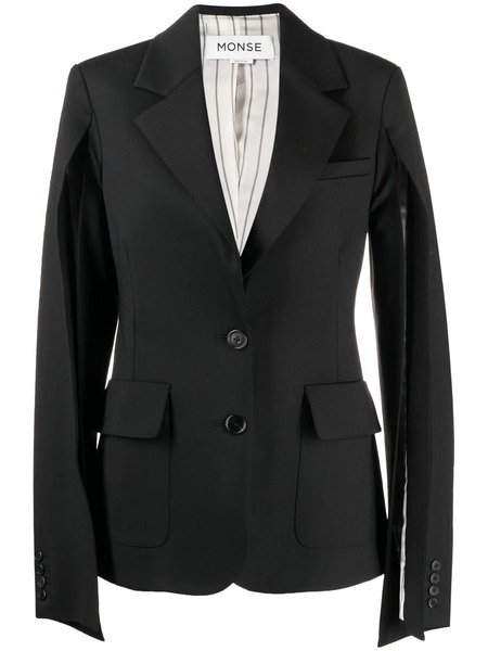  Monse Arm-slit Wool-blend Blazer - Black 