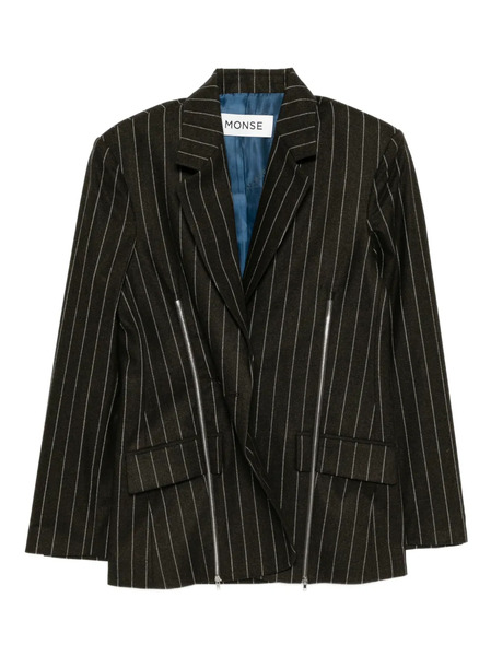  Monse Deconstructed Lapel Blazer - Brown 