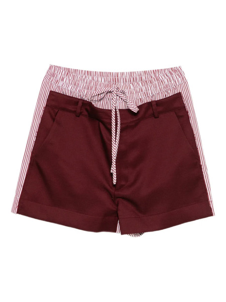  Monse Deconstructed Shorts - Red 