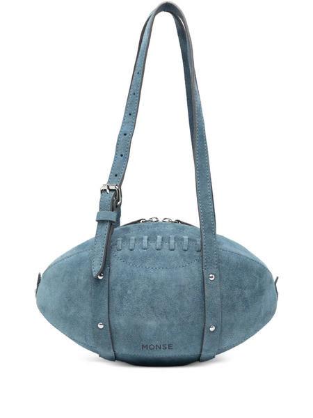  Monse Football Shoulder Bag - Blue 