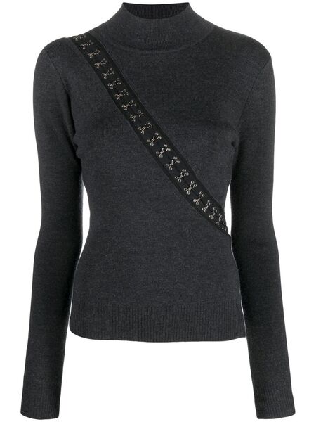  Monse Hook-detail Mock-neck Jumper - Grey 