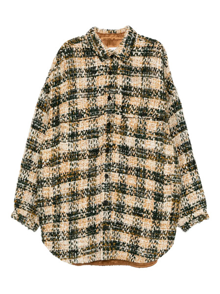  Monse Oversized Shirt Coat - Brown 