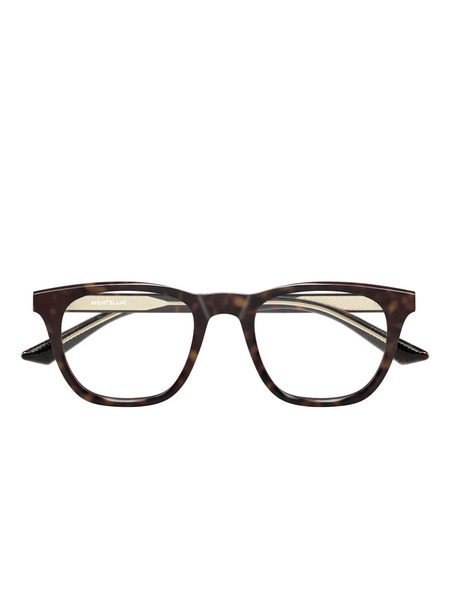  Montblanc Geometric Glasses - Brown 