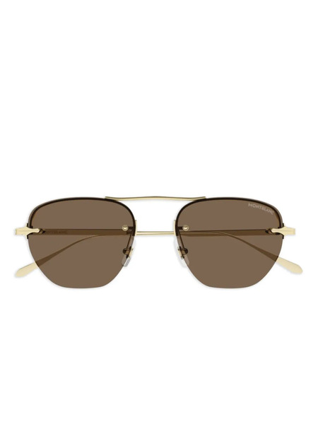  Montblanc Navigator-frame Sunglasses - Gold 