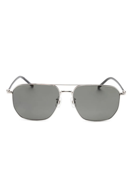  Montblanc Pilot-frame Sunglasses - Black 