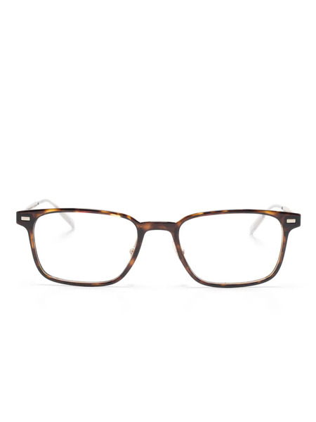 Montblanc Rectangle-frame Glasses - Brown 