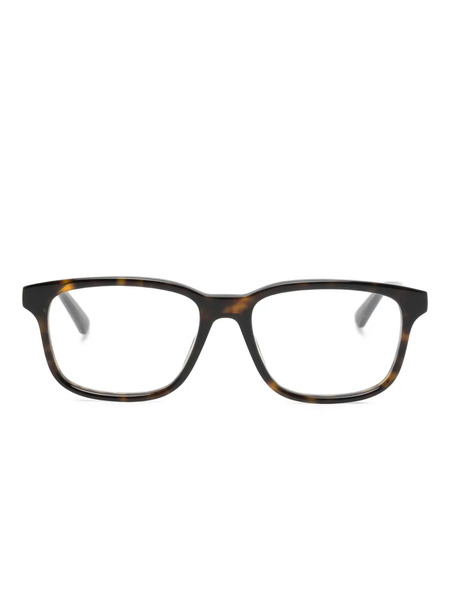  Montblanc Rectangle-frame Glasses - Brown 