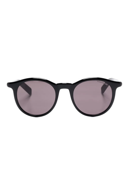  Montblanc Round-frame Sunglasses - Black 