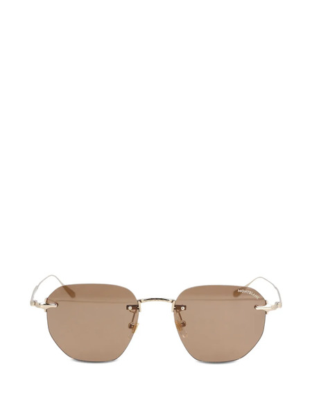  Montblanc Round-shape Sunglasses - Gold 