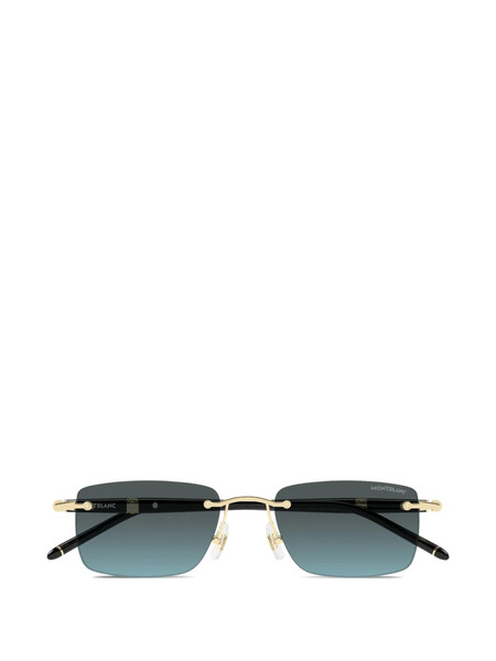  Montblanc Squar-frame Sunglasses - Gold 