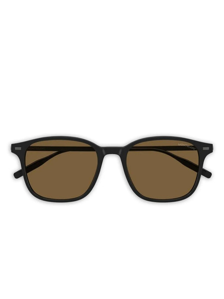  Montblanc Square-frame Sunglasses - Black 