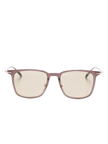  Montblanc Square-frame Sunglasses - Brown 