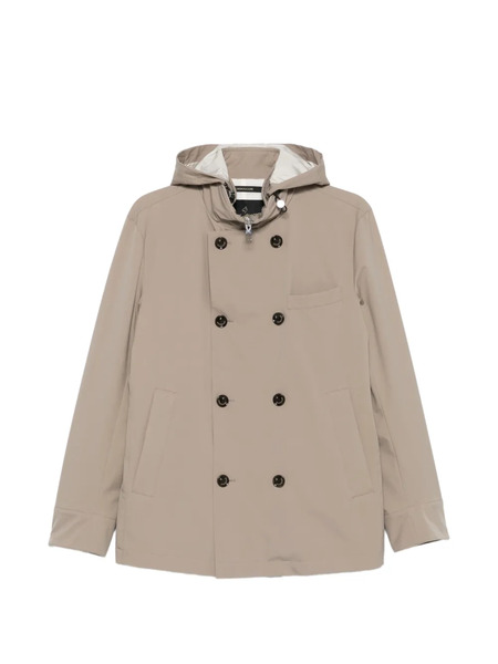  Montecore Double-breasted Hooded Jacket - Neutrals 