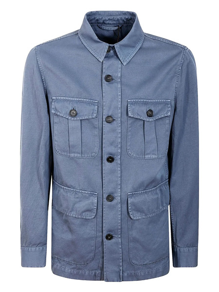  Montedoro Button-fastening Pocket Jacket - Blue 