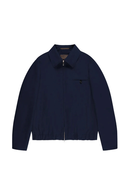  Montedoro Collared Zip Bomber Jacket - Blue 