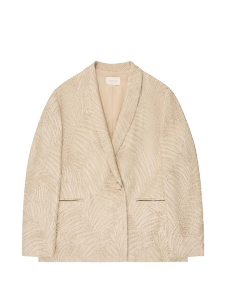  Montedoro Jacquard Wide Jacket - Neutrals 