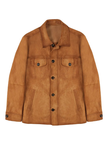  Montedoro Suede Pocket Overshirt - Brown 