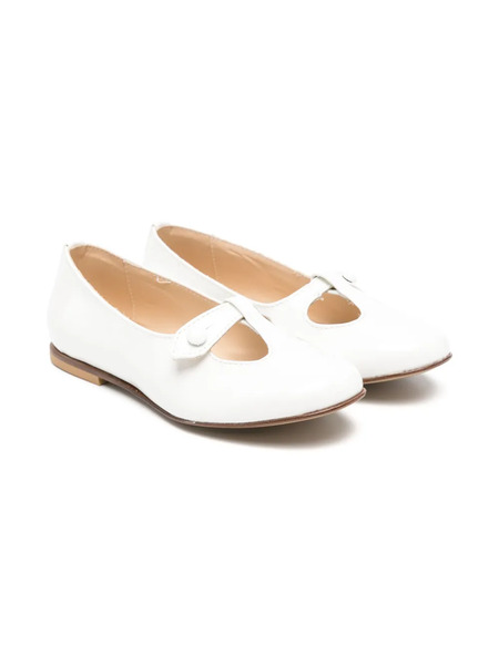  Montelpare Tradition Leather Ballet Flats - White 