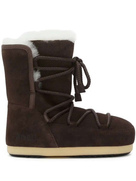  Moon Boot Evx Lace-up Shearling Boots - Brown 
