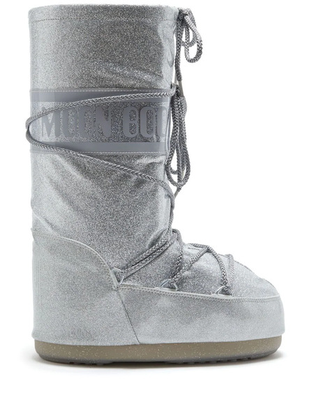  Moon Boot Icon Glitter Snow Boots - Silver 