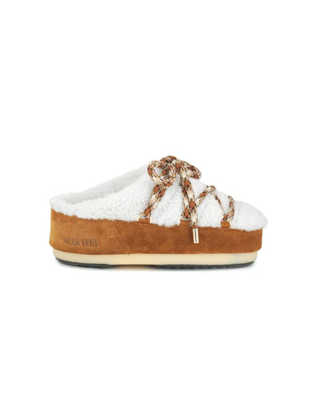  Moon Boot Kids Faux-fur Flat Slippers - Brown 