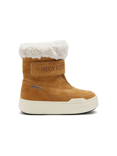  Moon Boot Kids Faux-shearling Suede Boots - Brown 