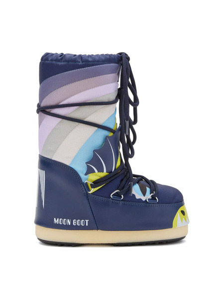  Moon Boot Kids Icon Dragon Snow Boots - Blue 